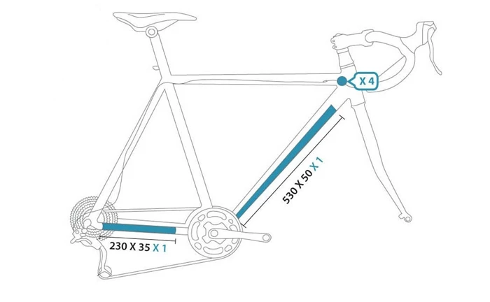 KIT CLEARPROTECT DE PROTECTION INVISIBLE POUR HARDTAIL 1 KIT CLEARPROTECT DE PROTECTION INVISIBLE POUR HARDTAIL